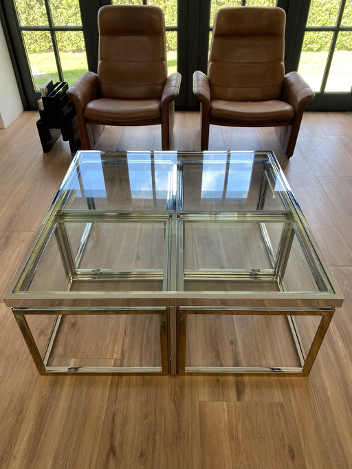 Coffee Table With Side Tables Romeo Rega Chromed