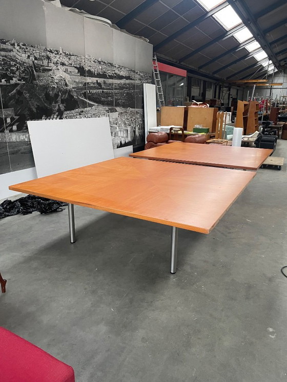 2x Unique Danish Design Large Tables – Metal, Wood, Vintage (photo 5 of 10)
