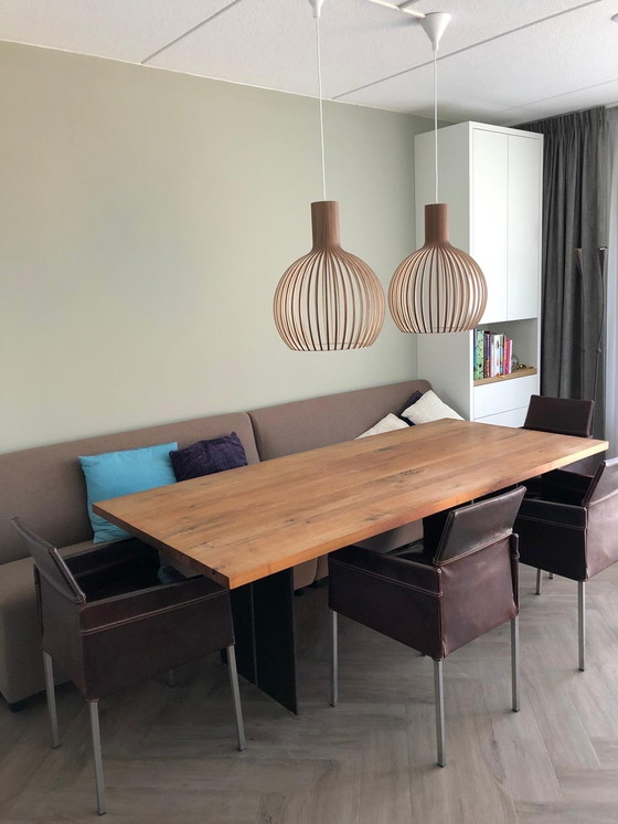 Image 1 of Natura dining table in walnut with black knots