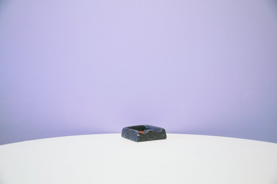 Vintage coarse black & orange-red ashtray, Bowls, Ceramic, Mid Century Modern (photo 5 of 5)