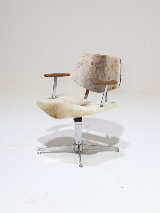 Image 1 of Bureaustoel Vermund Larsen Deens 1960s chroom teak
