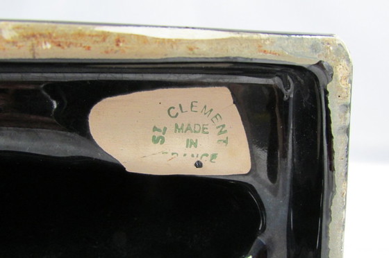 Image 1 of Pair of antelopes, LEMANCEAU, black ceramic