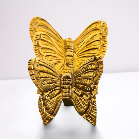 Image 1 of Sculture di farfalle in ottone dorato - Set di 3 | Decorazione per la casa vintage di Saraya Abden