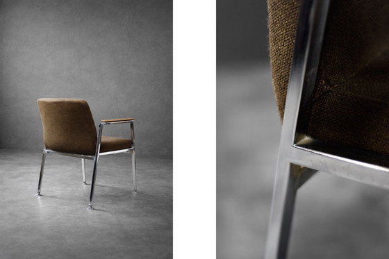 Image 1 of Sedia da conferenza marrone moderna tedesca vintage di metà secolo di Drabert, anni '70