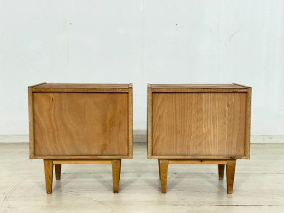 Image 1 of Lot de 2 tables de chevet vintage style Mid-Century