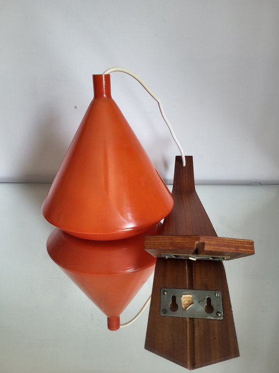 Image 1 of Lampada da parete vintage in vetro arancione, Philips NX118