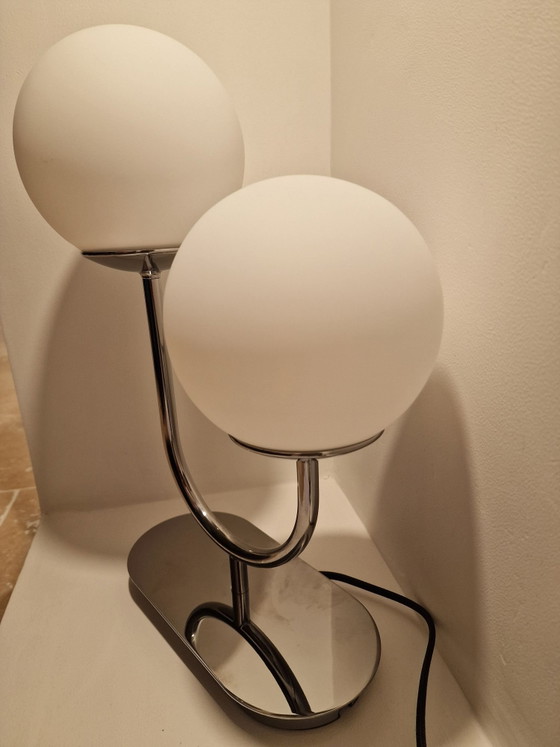 IKEA Simrishamn Table Lamp chrome / Retro Space Age New, Metal, Silver (photo 4 of 10)