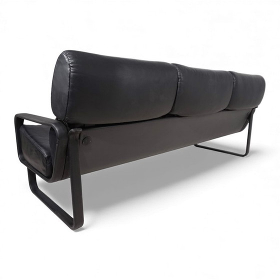 Image 1 of Drabert Lobbytop 3-seater leather sofa by Otto Zapf, 1970