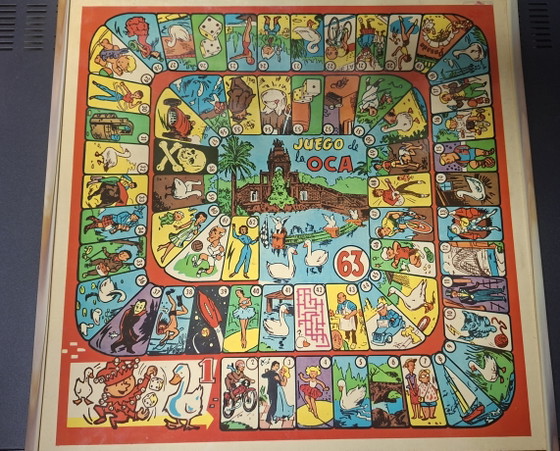 Vintage Juego de la Oca Bordspel - Jaren 70/80 - 63 Vakjes - Origineel Spaans – Wanddecoratie, Wood (photo 2 of 5)