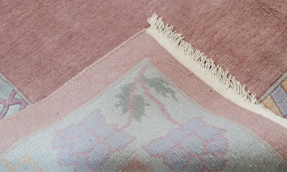 Original Modern Designer Highland Wool Rug Nepal 344 x 249 cm, Rugs & carpets, Pink (photo 5 of 7)