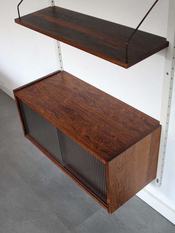 Image 1 of Vintage Danish Modular Wall System in Rosewood