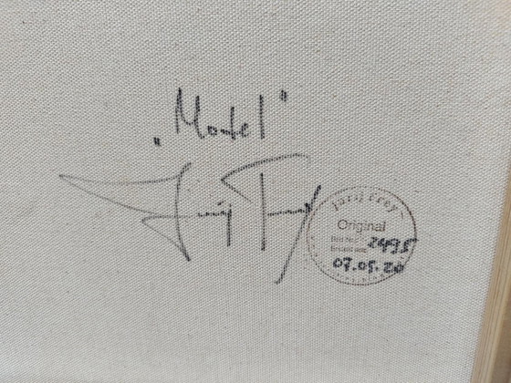 Image 1 of Jurij Frey - 'Modello' Olio su tela 73x54cm