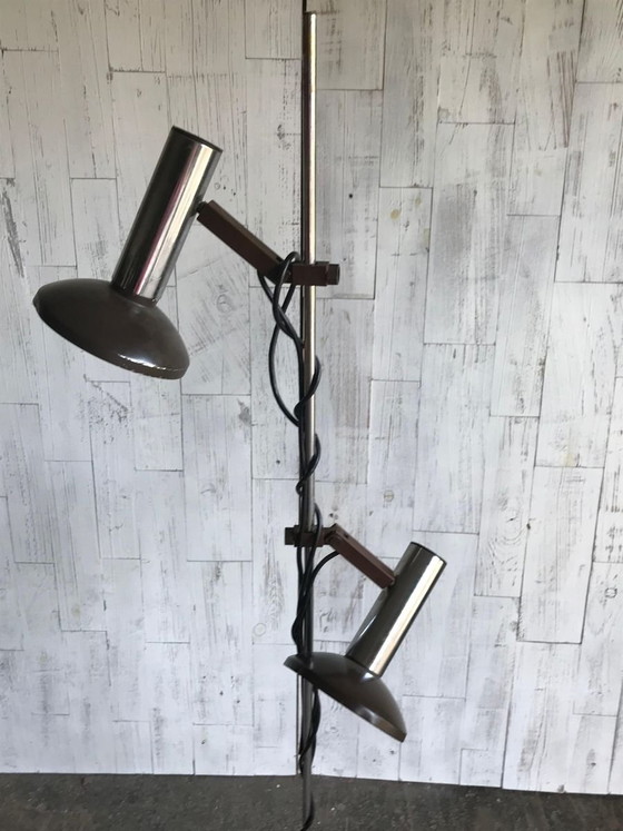 Mid-Century verchromte 2-flammige Stehleuchte, 1960er Jahre – Stehleuchten, Mid Century Modern (photo 5 of 6)