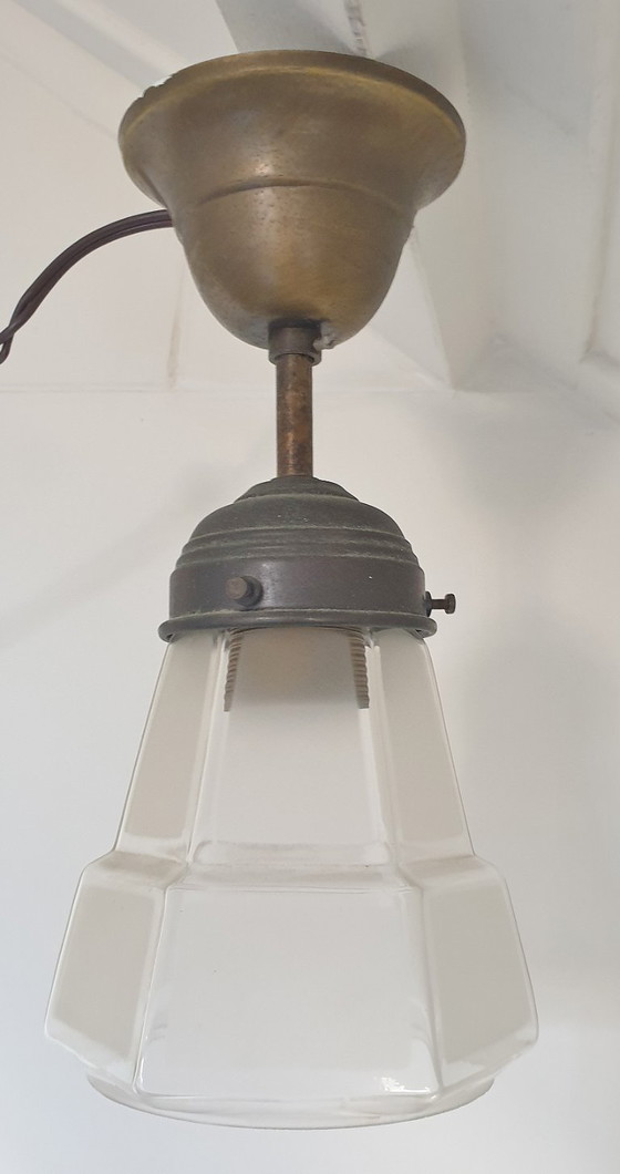 Image 1 of 2 lampade a sospensione Art Déco degli anni '40