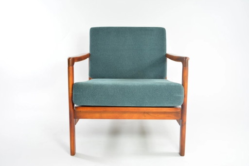 Mid-Century Modern ''BZ'' Armchair in Denim Blue From 1970s – fauteuils, Textile (photo 2 of 10)