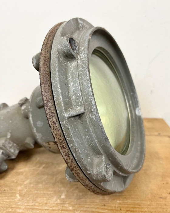 Image 1 of Industrial Grey Cast Aluminium Pendant Light, 1960s