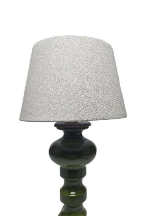 Polish Postmodern Bedside Lamp in Glass and Pottery, 1980s – Table lamps, Ceramic, Textile (photo 6 of 10)
