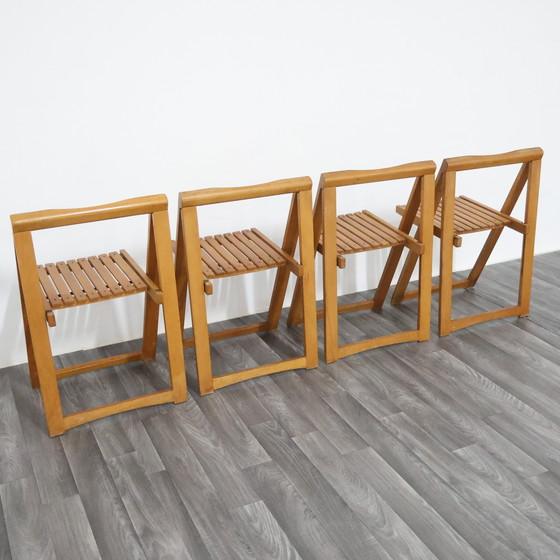 Image 1 of Aldo Jacober For Alberto Bazzani 4 Chairs Mod. Trieste 1960s Vintage Design