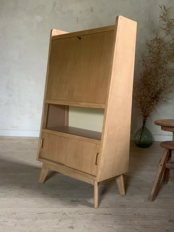 Vintage piramidevormig secretair bureau bibliotheek – Wood (photo 13 of 13)