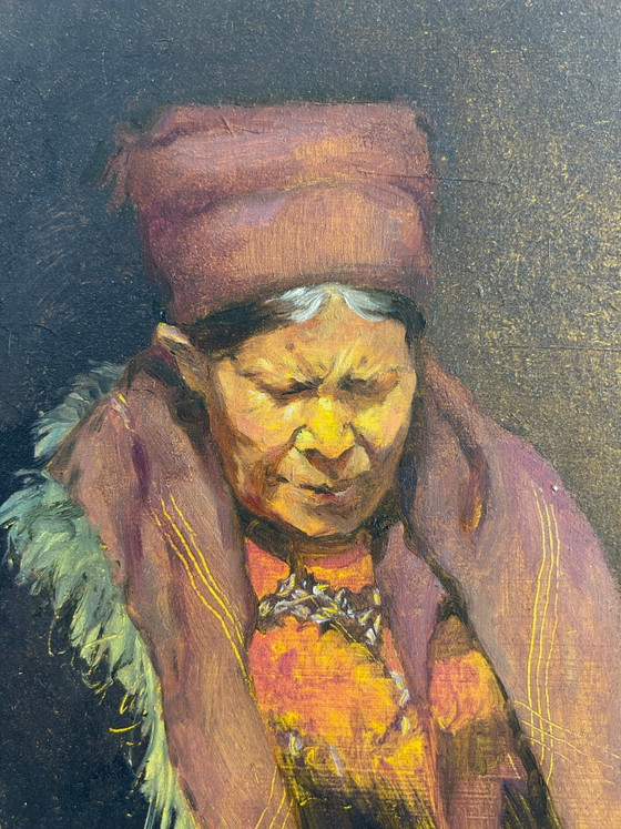 Ritratto Originale Olio su Tela "Portrait 001" – Li Feng (1977) – Realismo su Legno – 2026 – Dipinti e disegni (photo 4 of 4)
