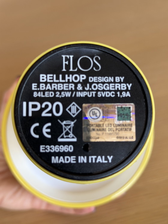 Image 1 of Flos Bellhop table lamp yellow with power supply