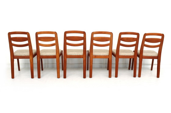 Image 1 of as new, Holstebro Danish Dining Chairs / Vintage Dining Chair in Teak and new Virgin Wool Cover