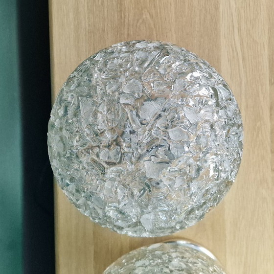 Image 1 of Set van 2 vintage tafellampen van Doria Leuchten. Glas en metaal. Retro / space age. Duitsland 1960 / 1970.