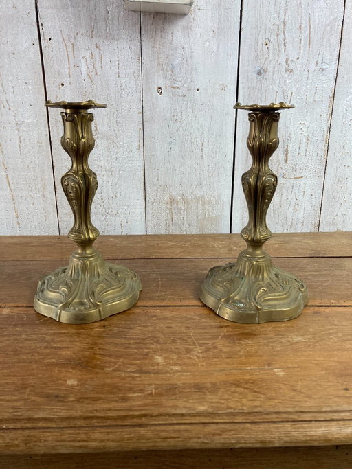 Shepherd of antique candlesticks – kandelaars en kaarsen, Metal (photo 2 of 9)