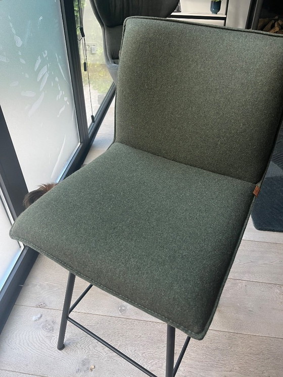 Set di 2 Sgabelli da bar Enzo Luca Scola – Verde Oliva – Textile (photo 3 of 6)