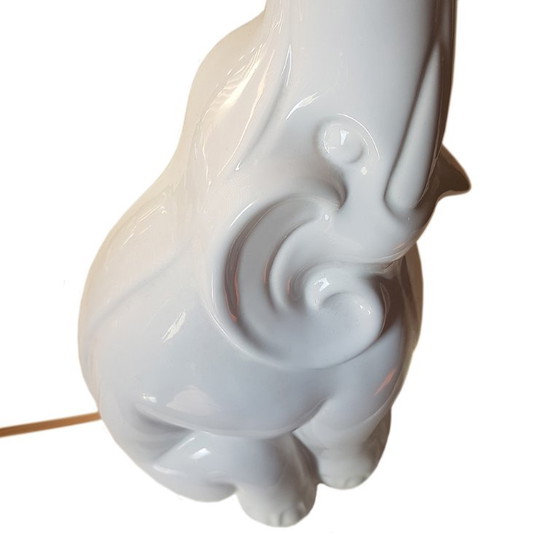 Elephant Table Lamp From Massive, 1980s – Ceramic, Glass (photo 3 of 5)
