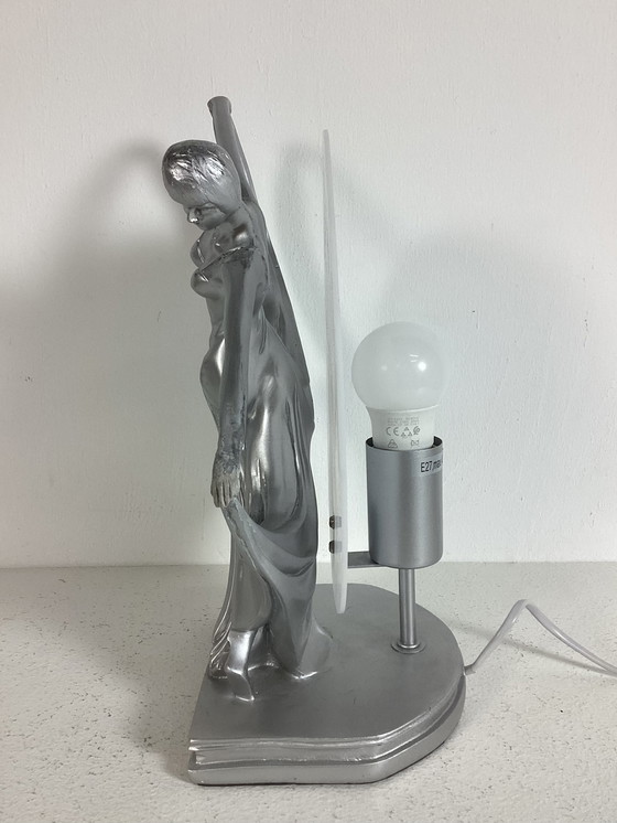 Image 1 of Lampe im Art-Deco-Stil, tanzende Frau, 1980er Jahre