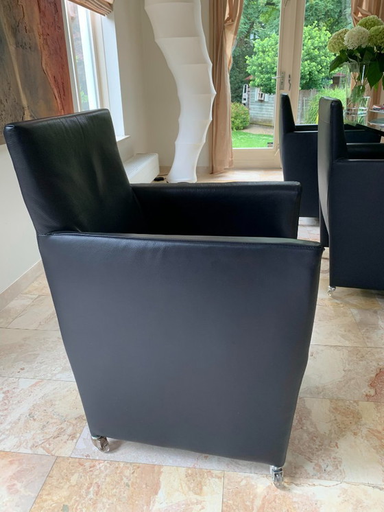 Image 1 of Bert Plantagie Sedie da pranzo in pelle blu scuro