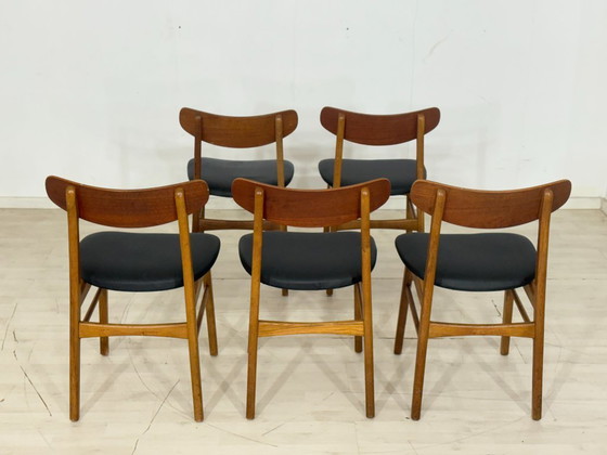 Image 1 of 5 sedie Farstrup vintage / sedie da pranzo in teak / sedie da cucina