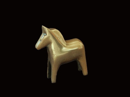 Cheval suédois en laiton - Rare - Années 70