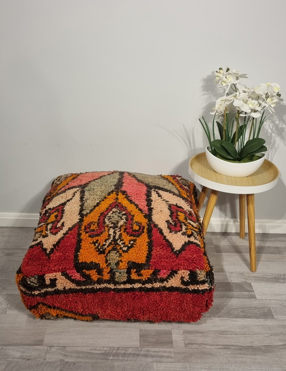 Image 1 of Vintage Berber Pouf Of Real Wool