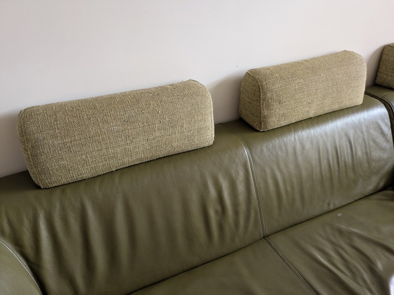 Image 1 of Montel corner sofa, leather with headrests