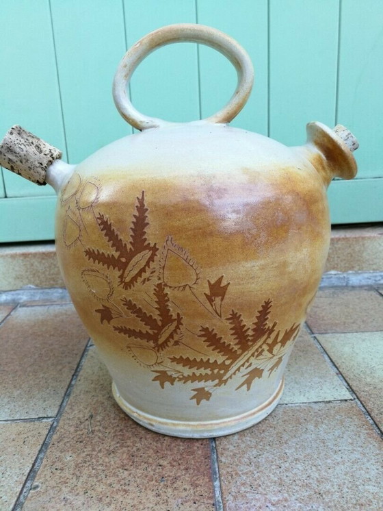 Image 1 of Raro antico vaso in terracotta smaltata del XIX secolo