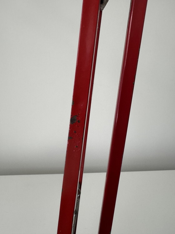 Image 1 of Vintage Red Articulated Architect Desk Lamp with Original Clamp – 1970s/1980s