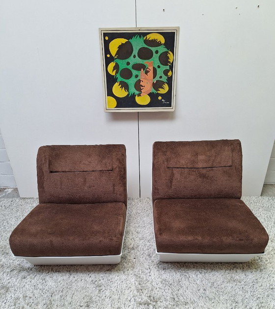 Image 1 of Set di 2 poltrone lounge Space Age, anni '70.
