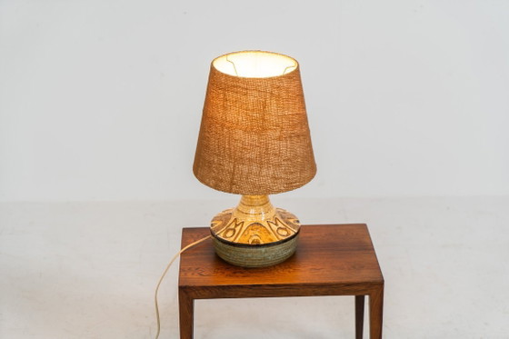 Image 1 of Ceramic table lamp by Søholm for Bornholmsk (Denmark, 1960s).