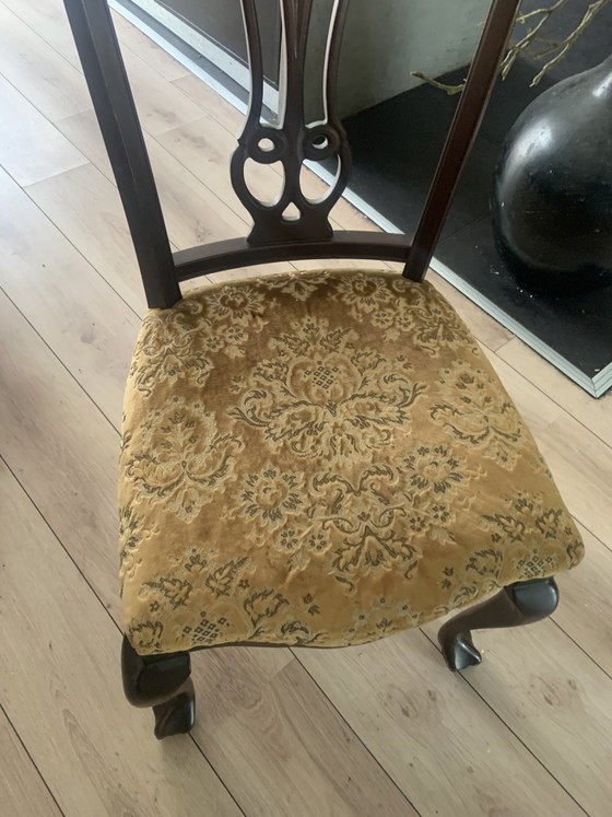 Image 1 of Table à manger classique extensible de style Chippendale (Stijlvorm Meubelen) comprenant 2 chaises