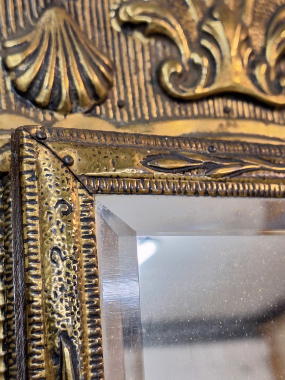 Image 1 of Antique brass mirror cabinet
