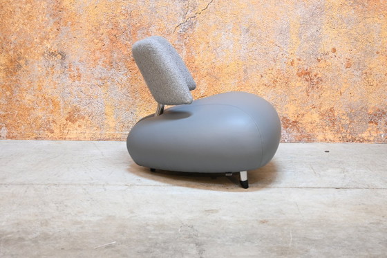 Poltrona di design Leolux Pallone in pelle grigia + tessuto – Poltrone, Tessile (photo 3 of 8)