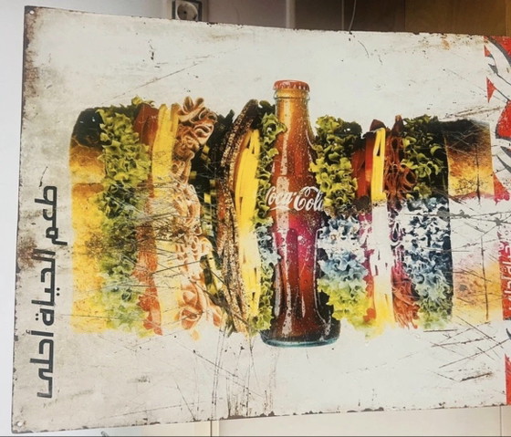 Coca-Cola Vintage Blikken Bord 60x40 - Origineel India Retro – castrol, Wanddecoratie, Metal (photo 3 of 5)
