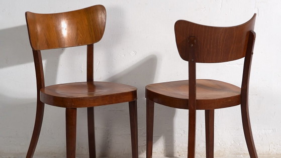 Retro style bentwood chairs (c.1950). Set of 2 pieces #3 – Dining chairs (photo 3 of 40)