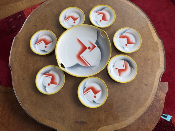 Image 1 of Art Deco Hors d’Oeuvre Set porselein jaren 30 
