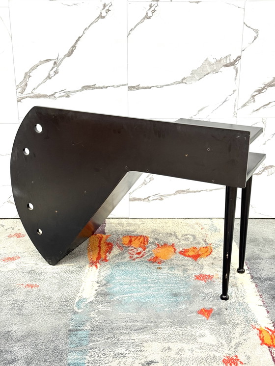 Image 1 of Paolo Pallucco Attr. Panchetta Con Tavolino E Portariviste Postmoderno Anni 80 