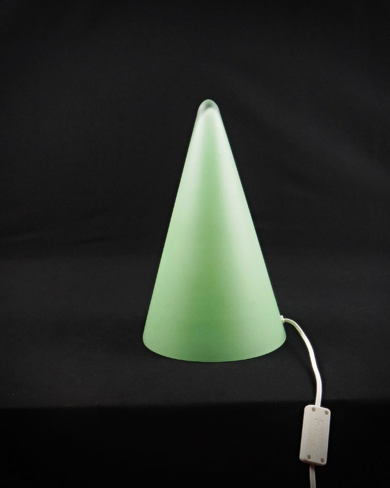 Image 1 of Teepee XL lamp in green opaline glass, Vintage 90s design