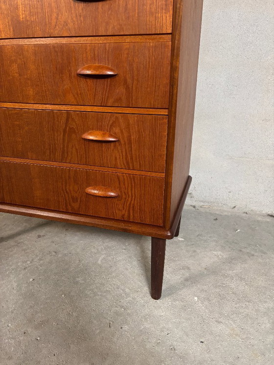 Image 1 of Danish Teak Chest of Drawers with 6 Drawers — Vintage 1960s