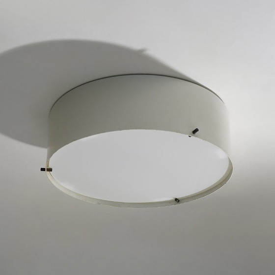 Image 1 of White ceiling lamp by Bruno Gatta for Stilnovo, 1950s - 2 AVAILABLE